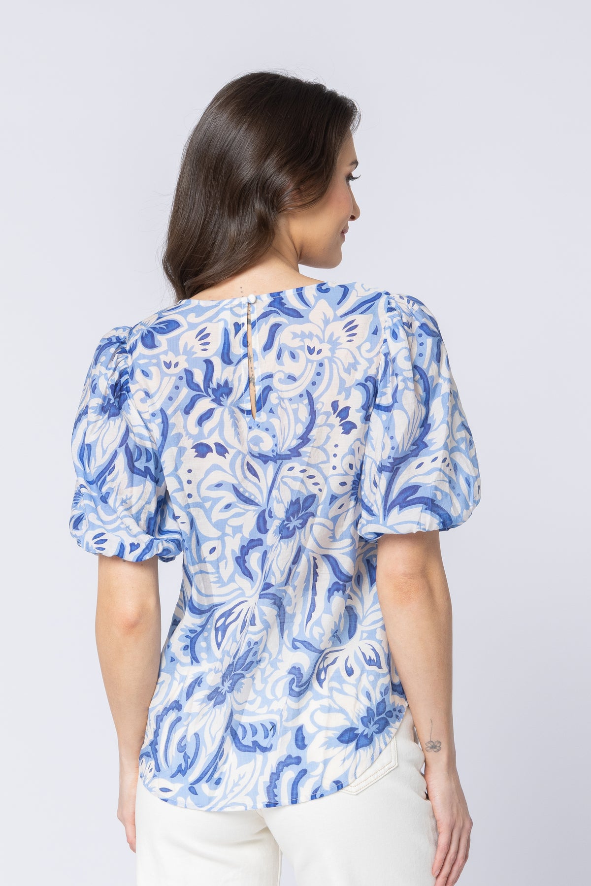 Relaxed Carefree Top - Blue Whisper