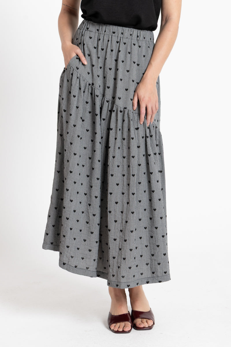 DEVINE MAXI SKIRT | Black Heart