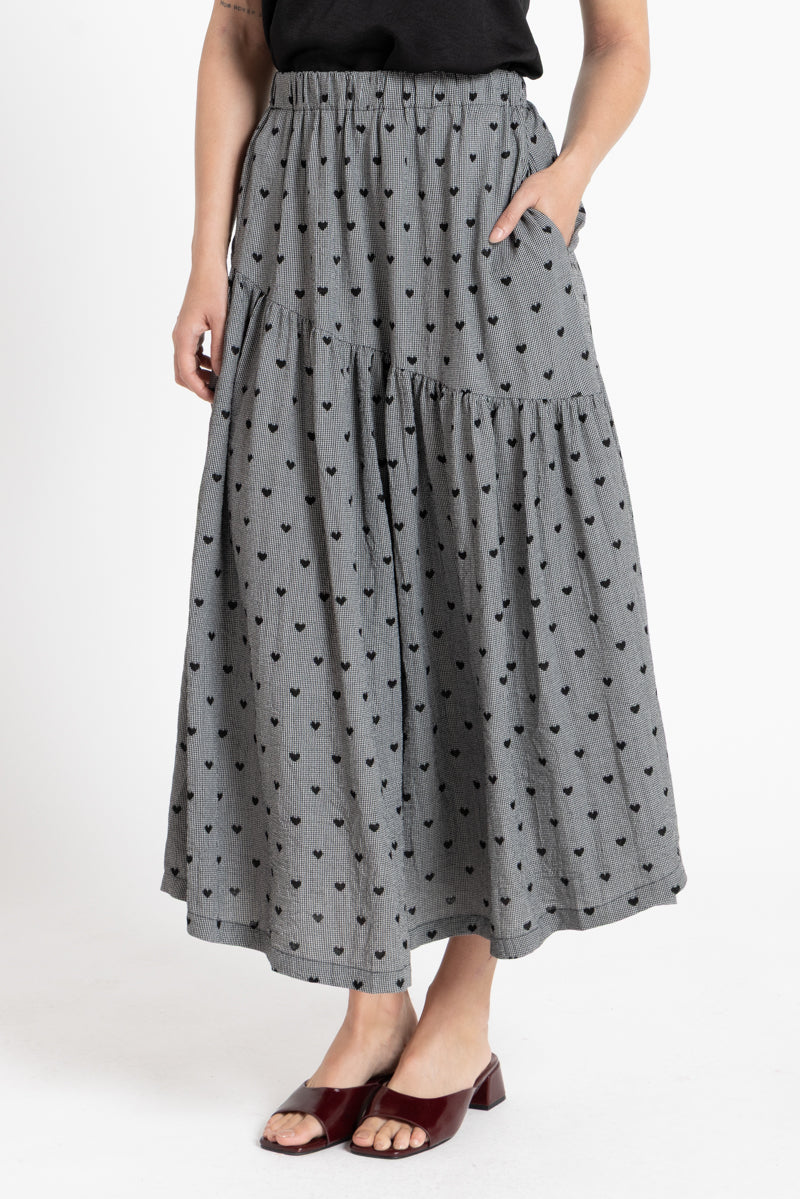DEVINE MAXI SKIRT | Black Heart