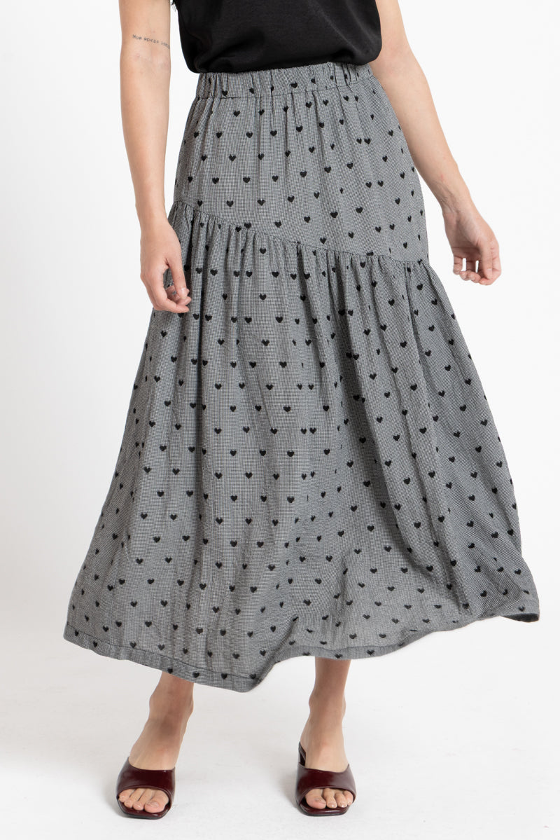 DEVINE MAXI SKIRT | Black Heart