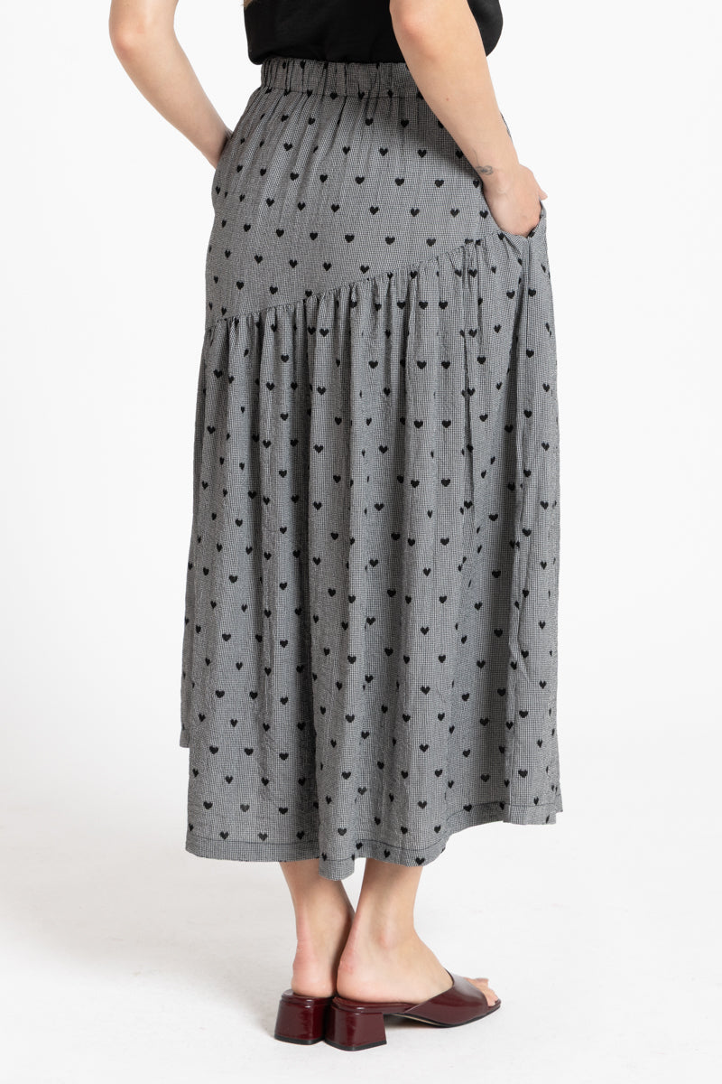 DEVINE MAXI SKIRT | Black Heart