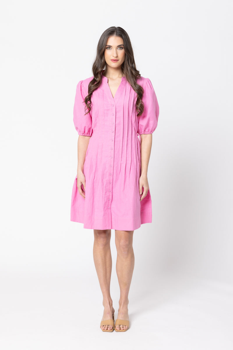 Indulgent Shirt Dress - Bubblegum