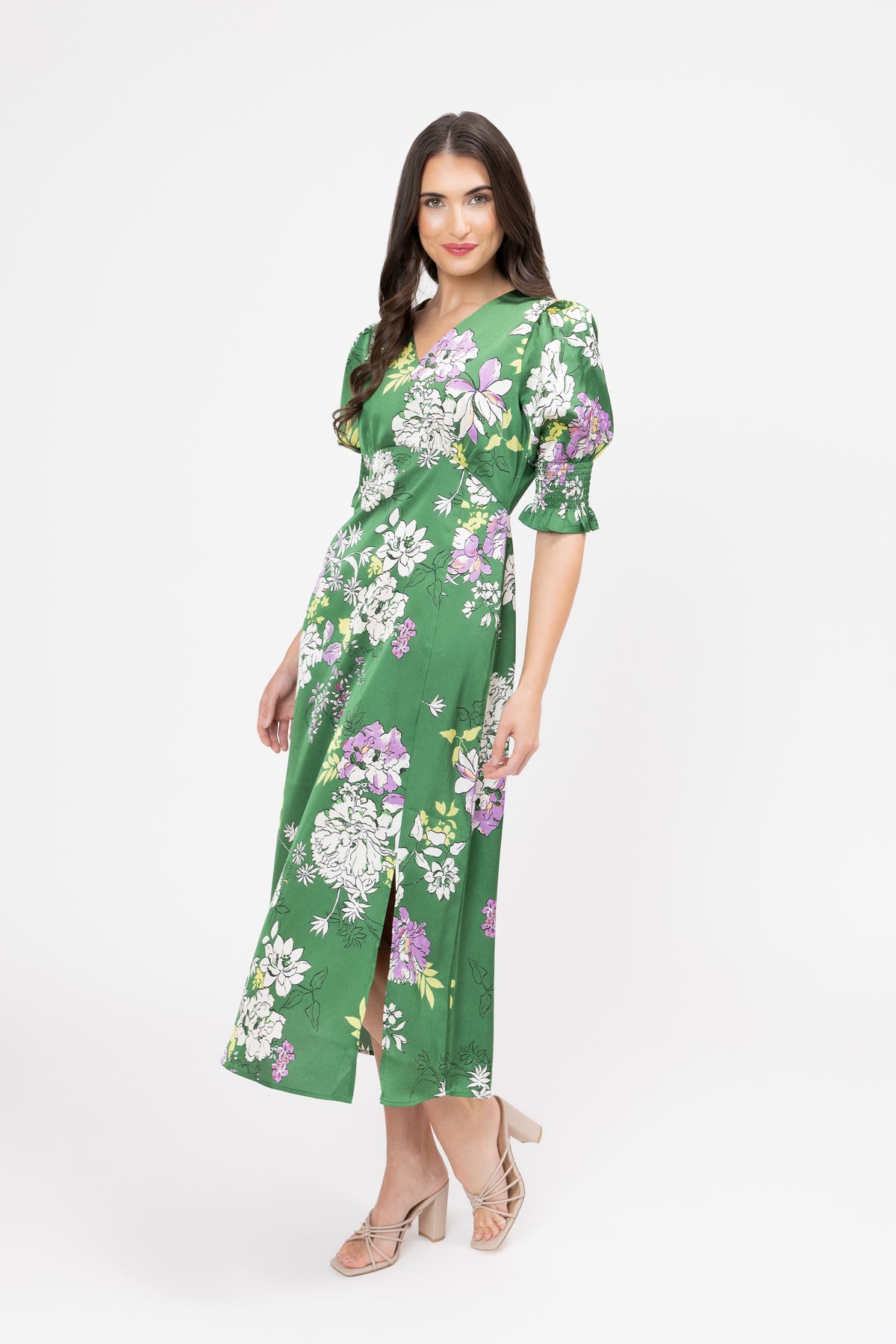 Florence Dress - Kelly Satin
