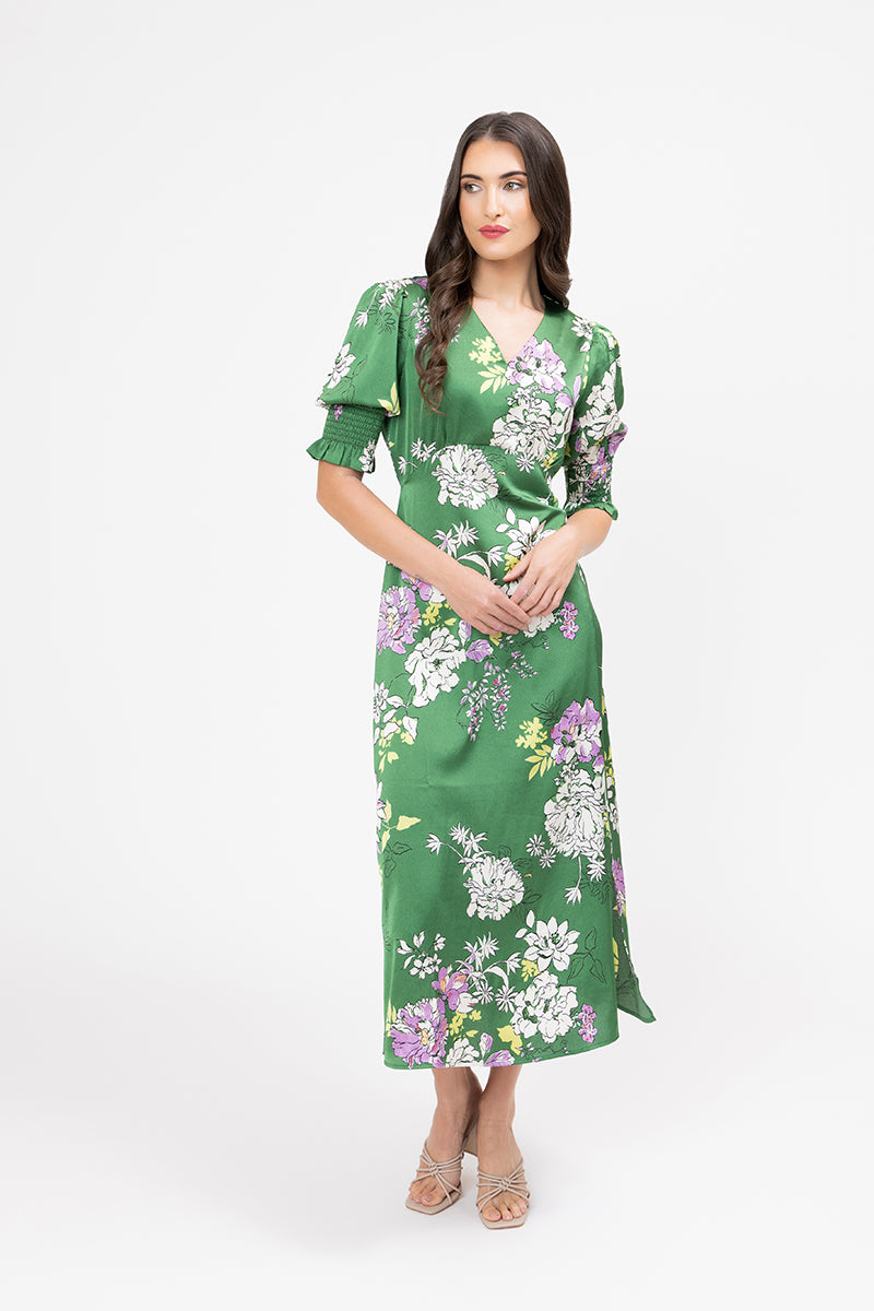 Florence Dress - Kelly Satin