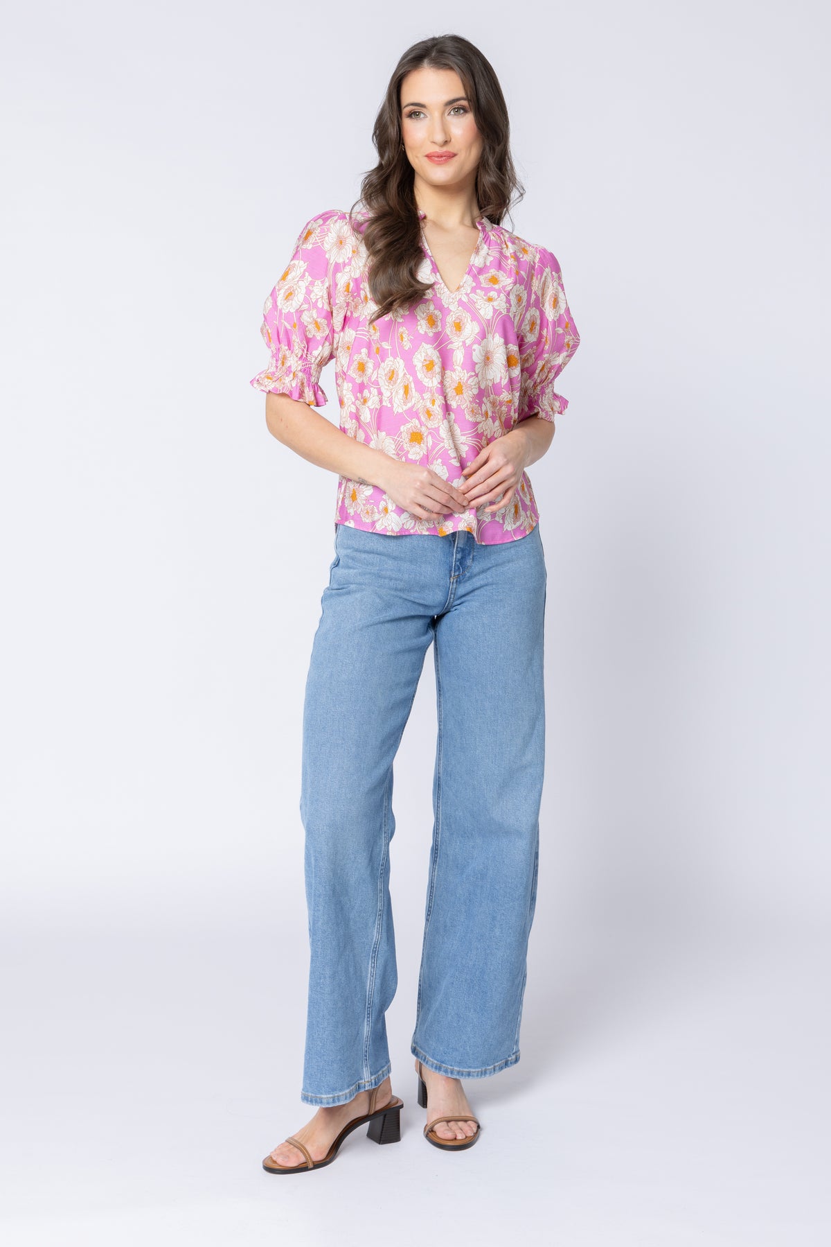 Relaxed Butterfly Top - Candy Bloom