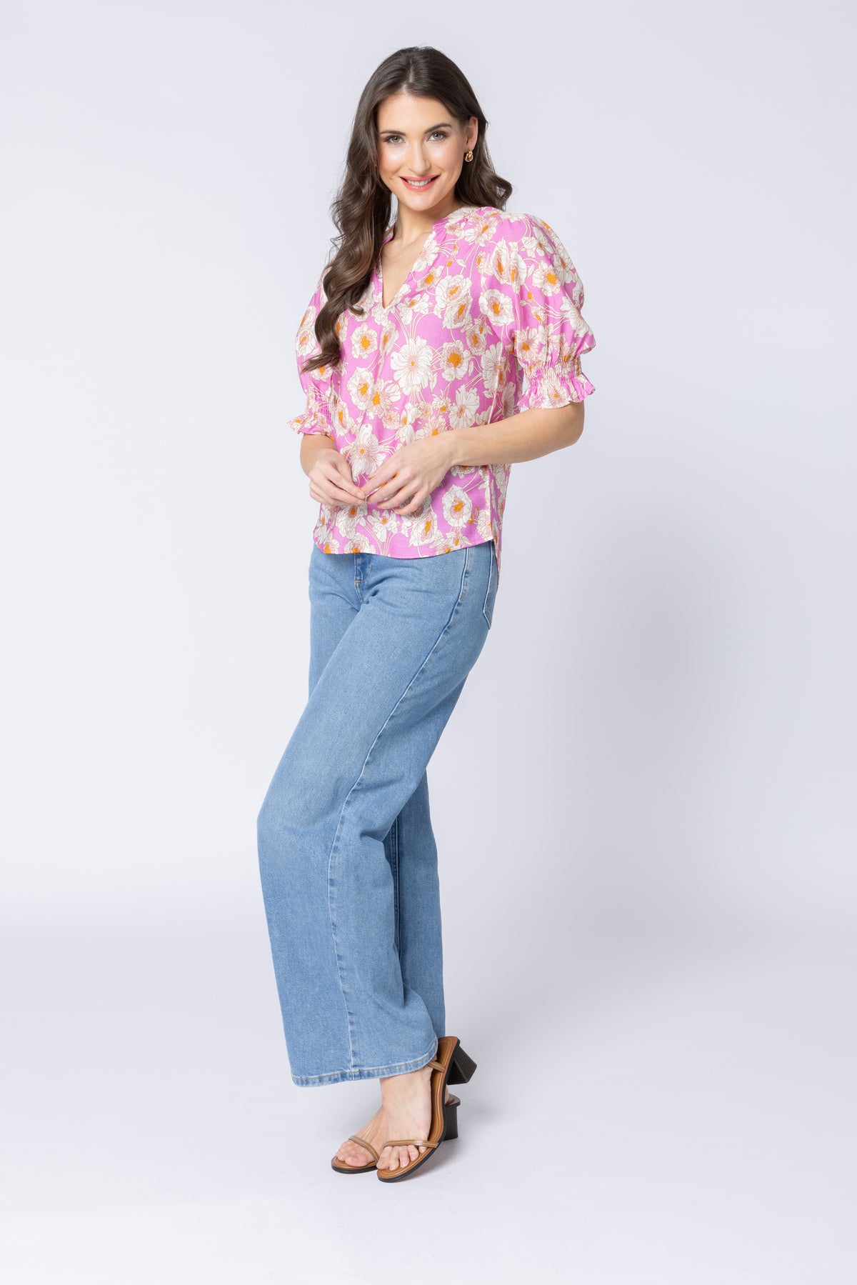 Relaxed Butterfly Top - Candy Bloom