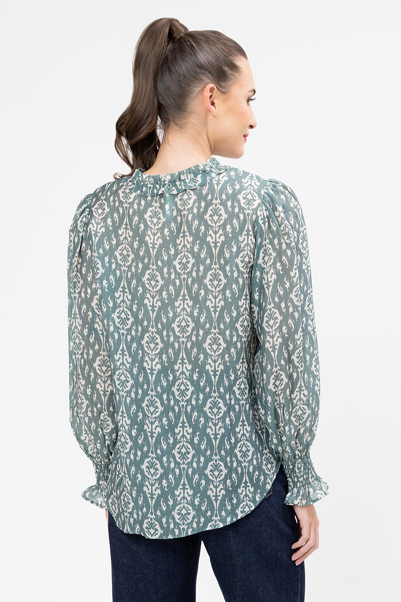 Emily Top - Green Mirage
