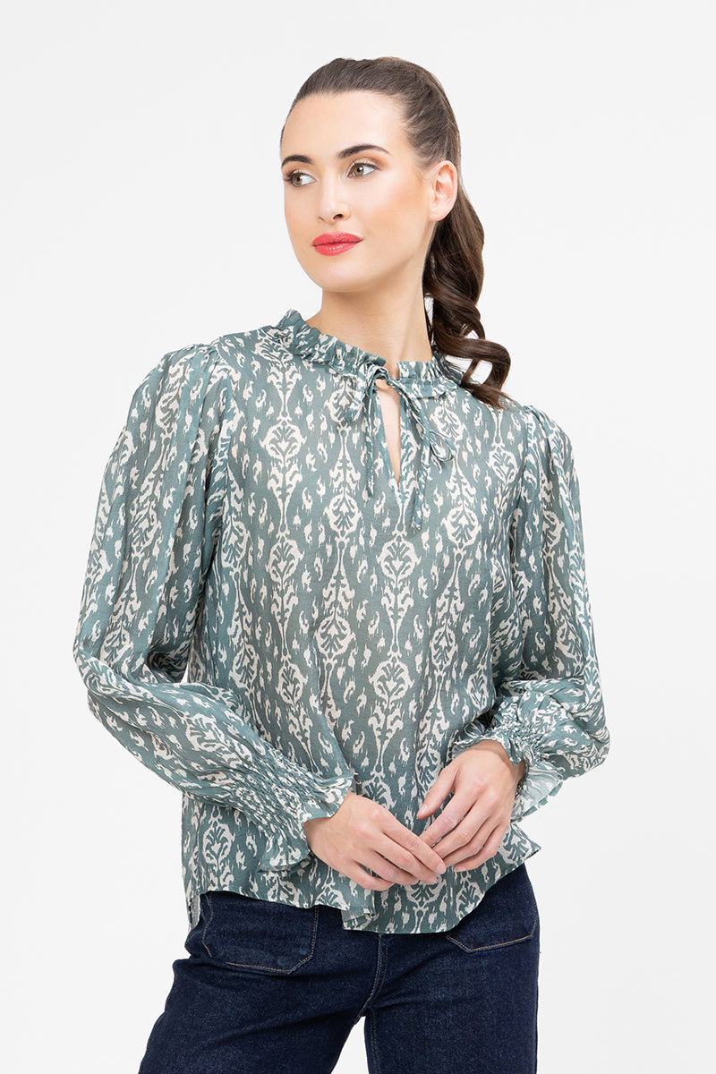 Emily Top - Green Mirage