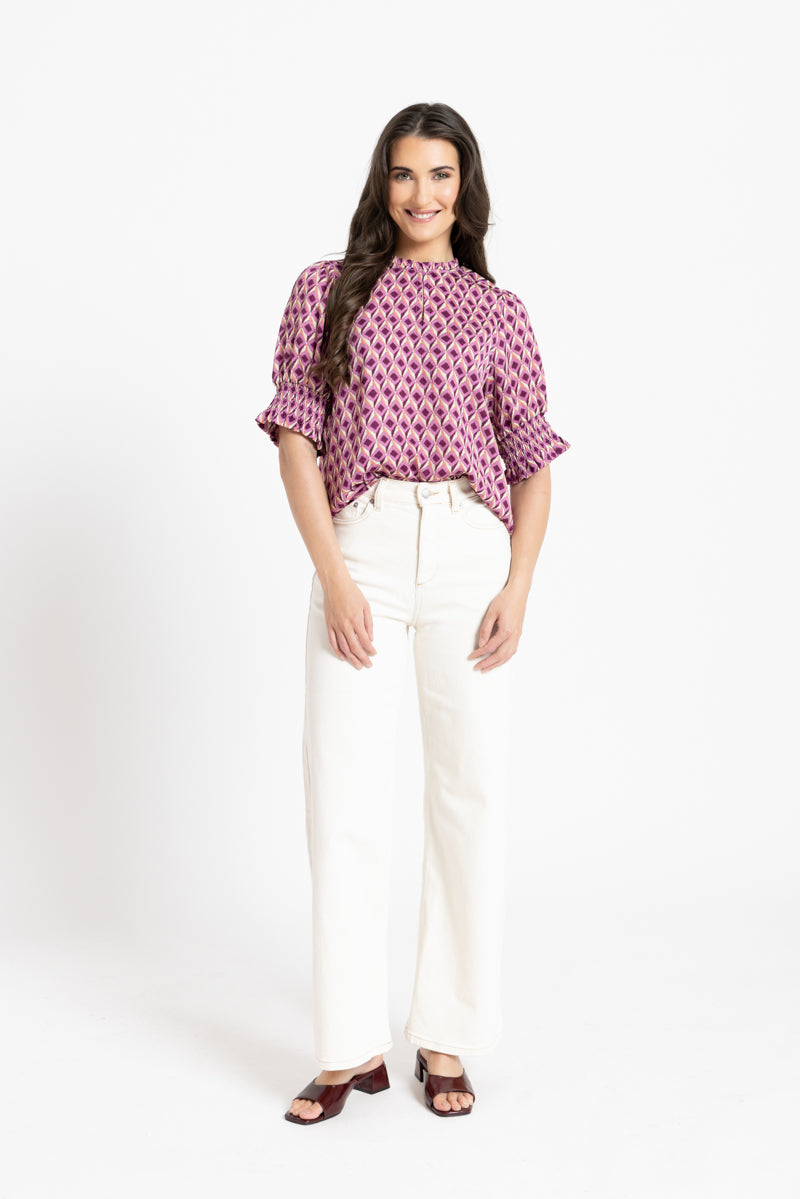 Movement Blouse SS | Magnolia Punch
