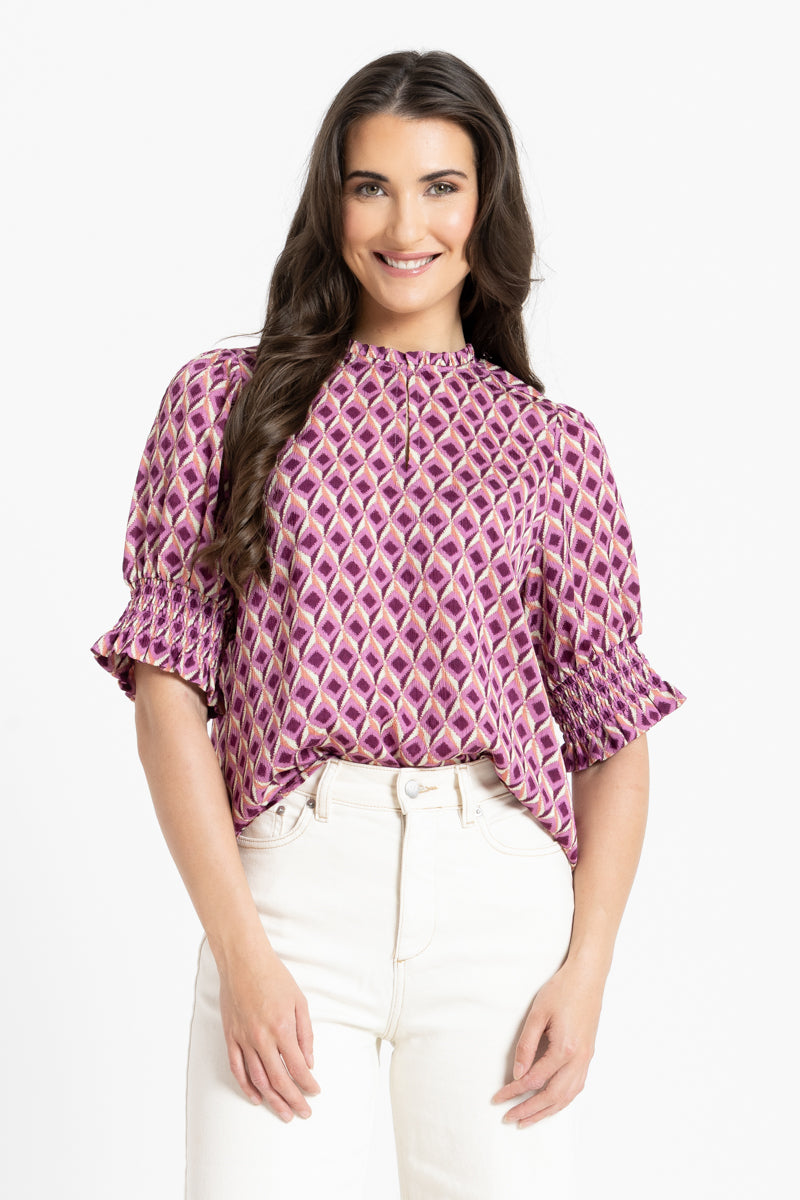 Movement Blouse SS | Magnolia Punch