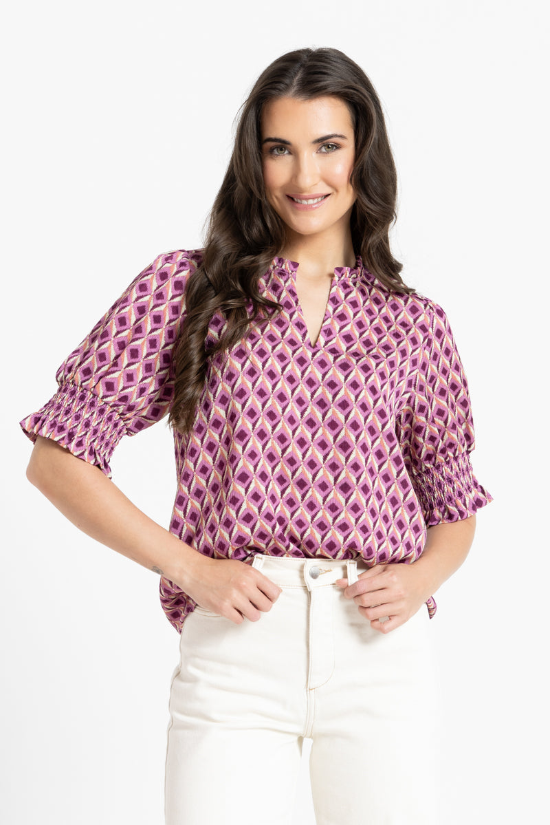 Movement Blouse SS | Magnolia Punch