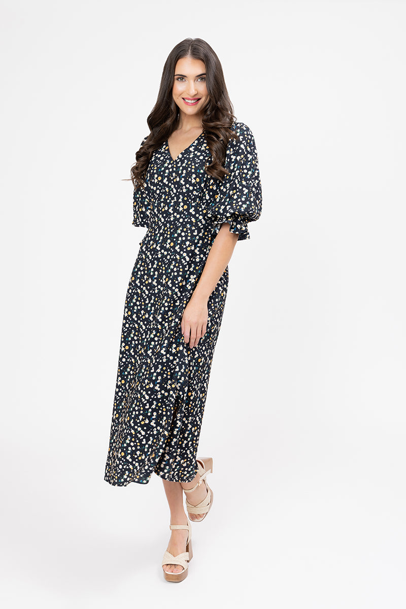 Madrid Dress - Midnight Daisy