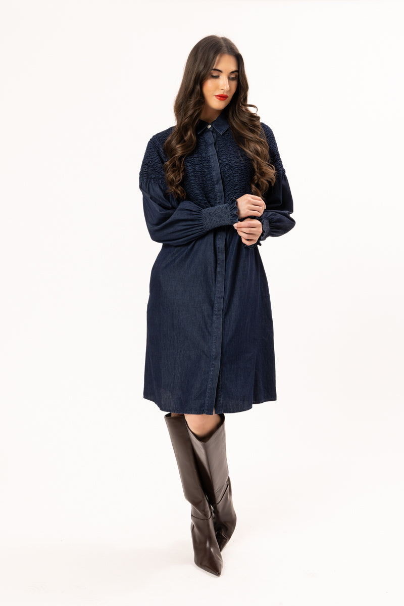 Cheri Dress | Indigo Denim