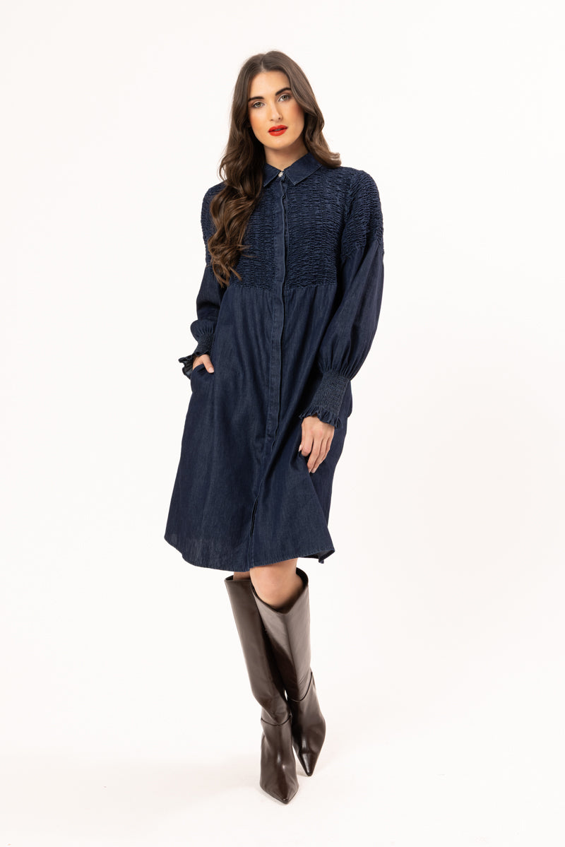 Cheri Dress | Indigo Denim