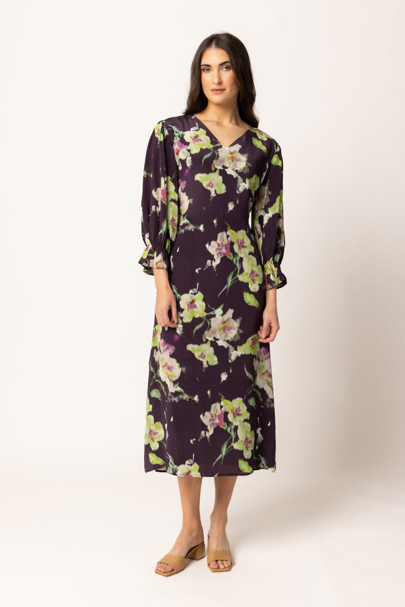SANTORINI DRESS |  Merlot Bloom