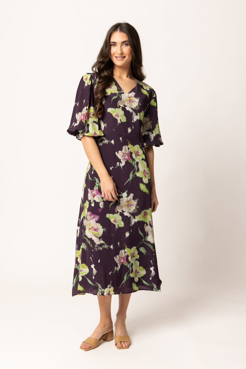 SANTORINI DRESS |  Merlot Bloom