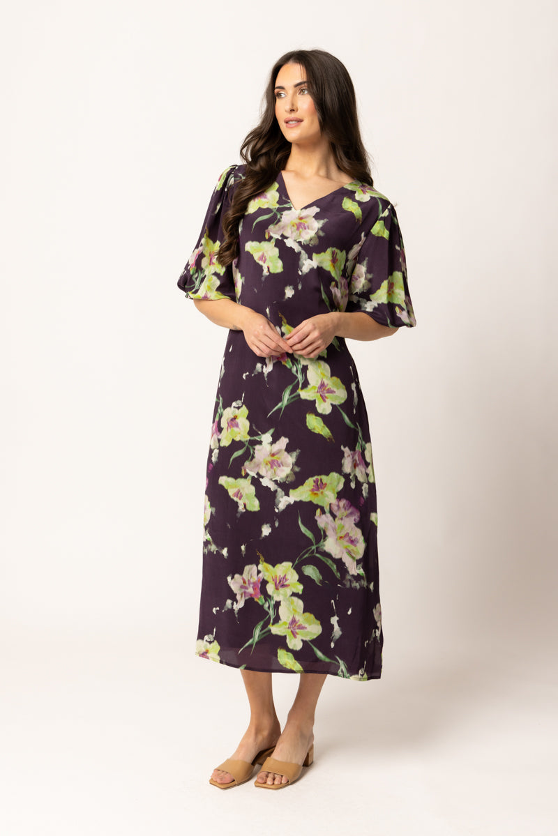 SANTORINI DRESS |  Merlot Bloom