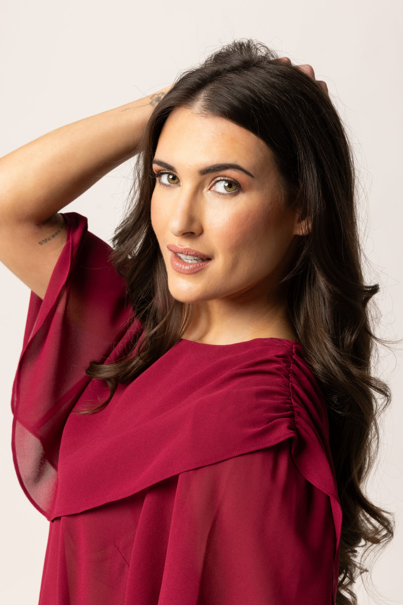 DRIFTER BLOUSE | Cranberry