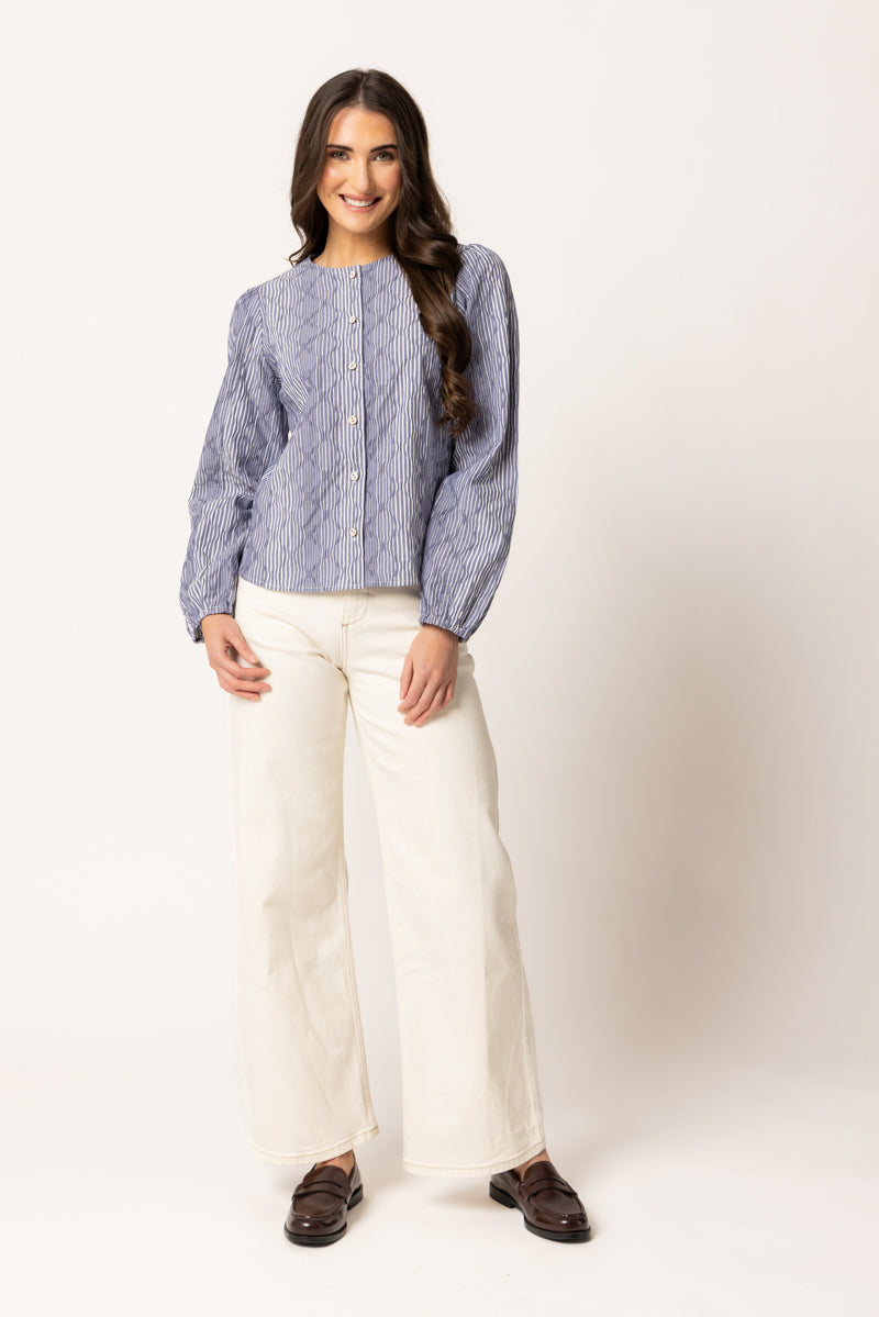 EDEN BLOUSE | Ink Stripe