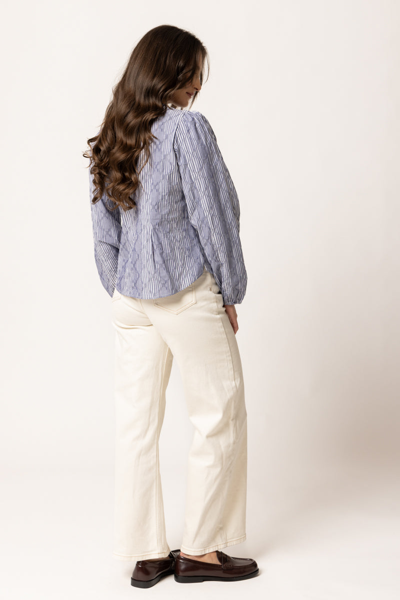 EDEN BLOUSE | Ink Stripe