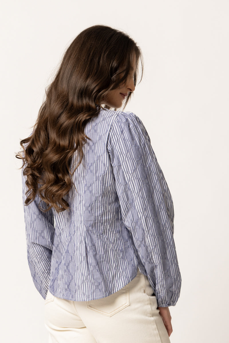 EDEN BLOUSE | Ink Stripe