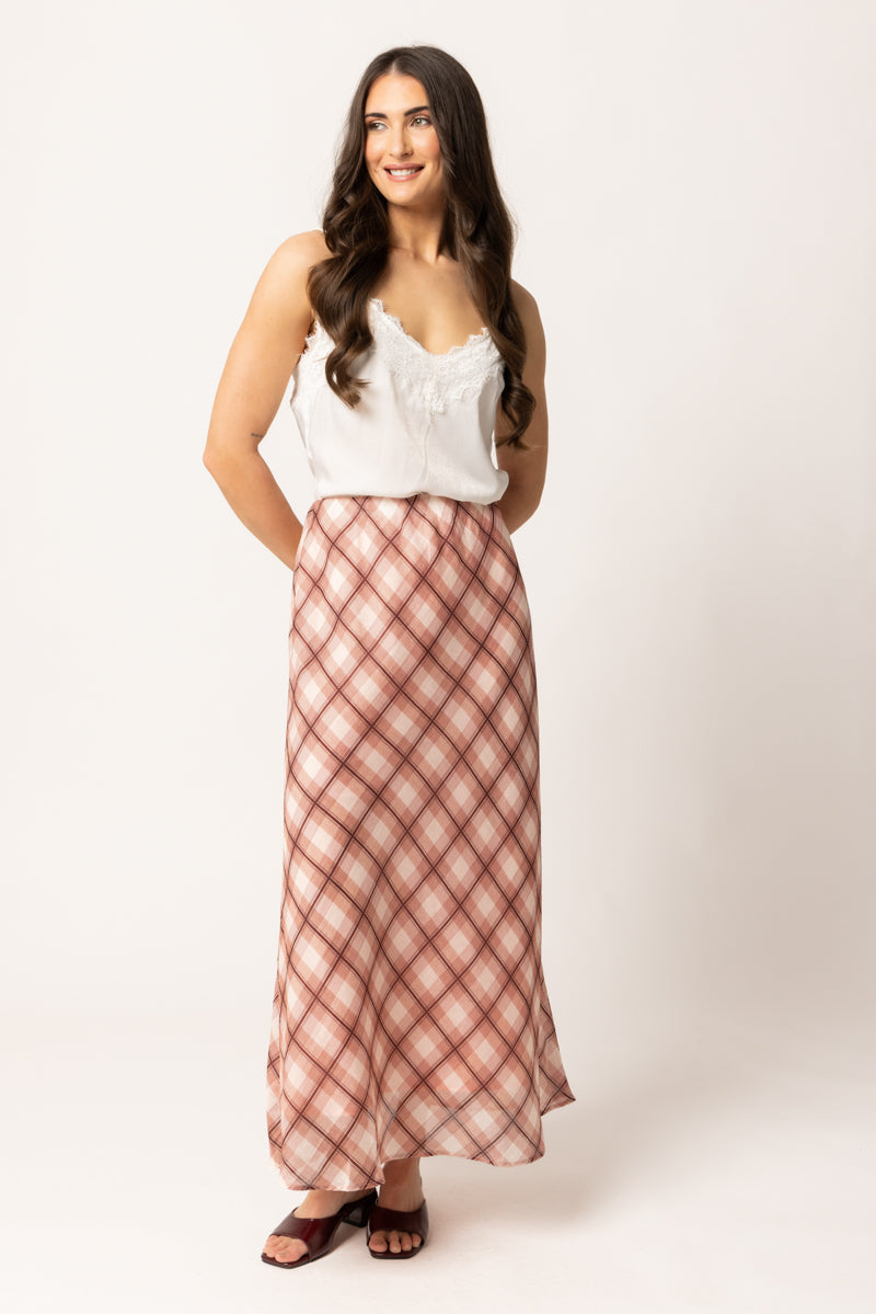 Whisper Skirt | Rose Check