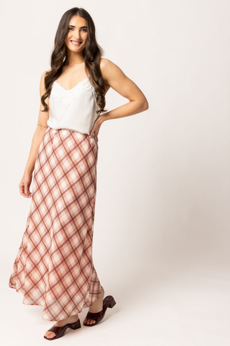 Whisper Skirt | Rose Check