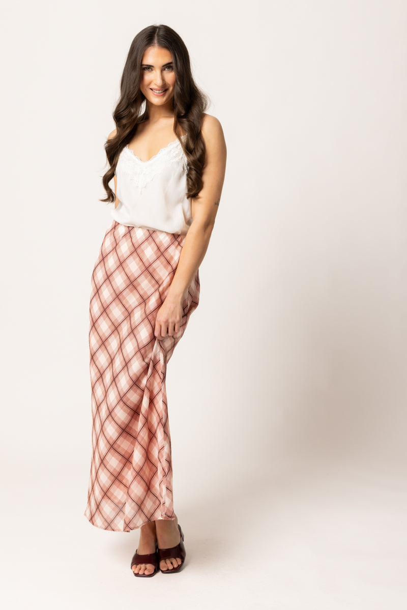 Whisper Skirt | Rose Check