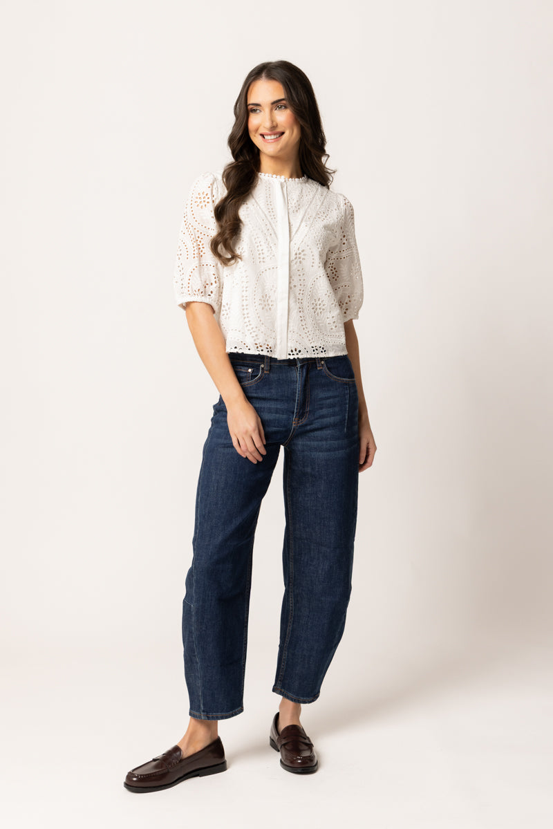 Broderie Top | White