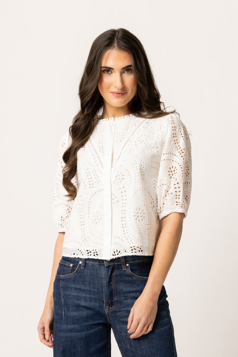 Broderie Top | White