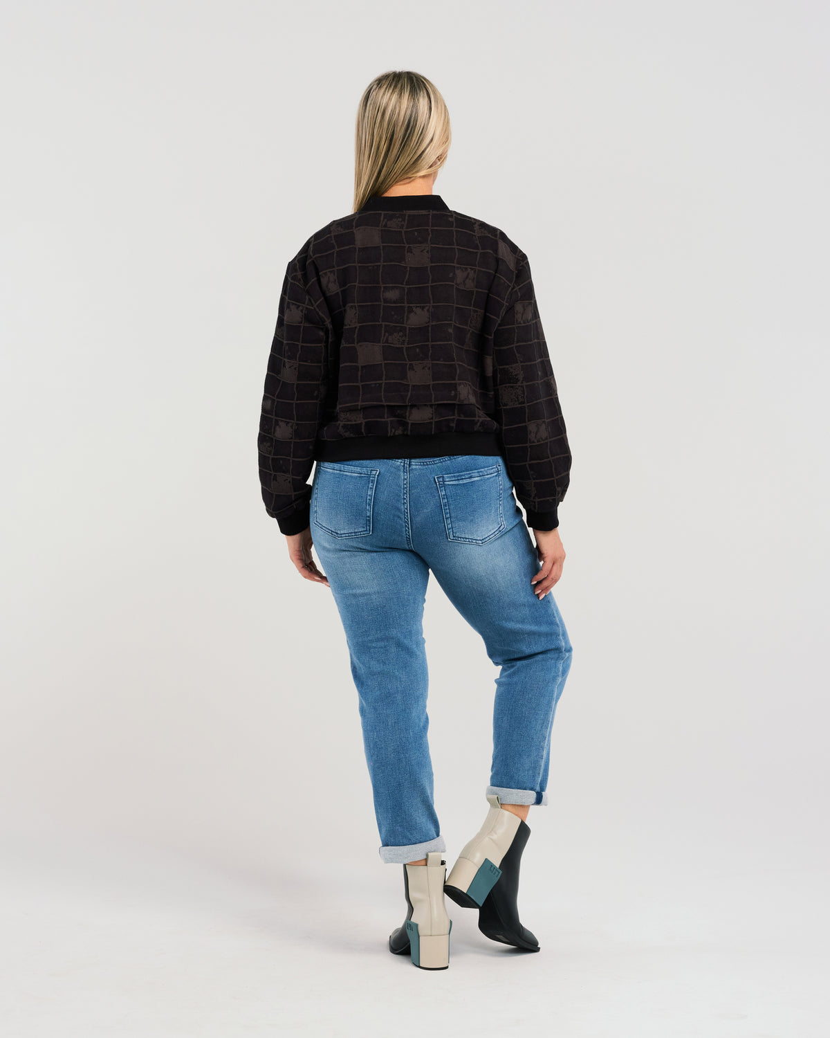 Mila Jacket - Black Geometric