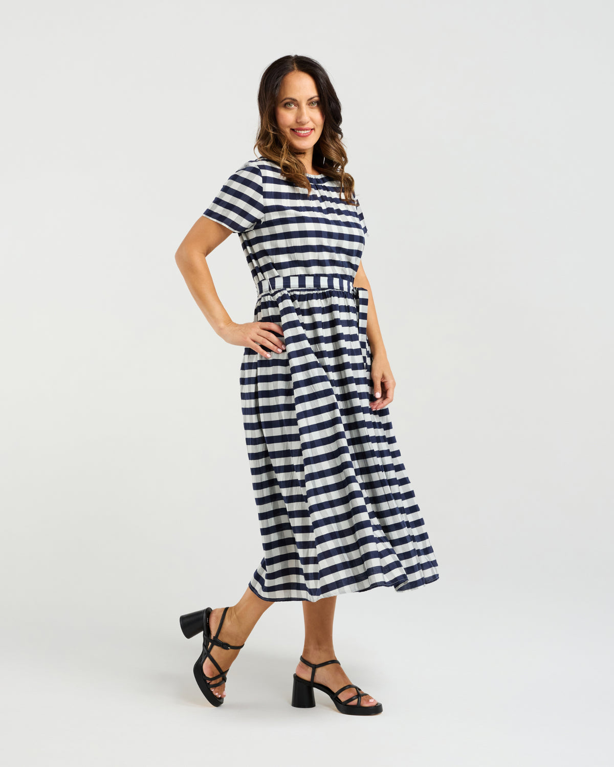 Scartlett Dress - Navy Check