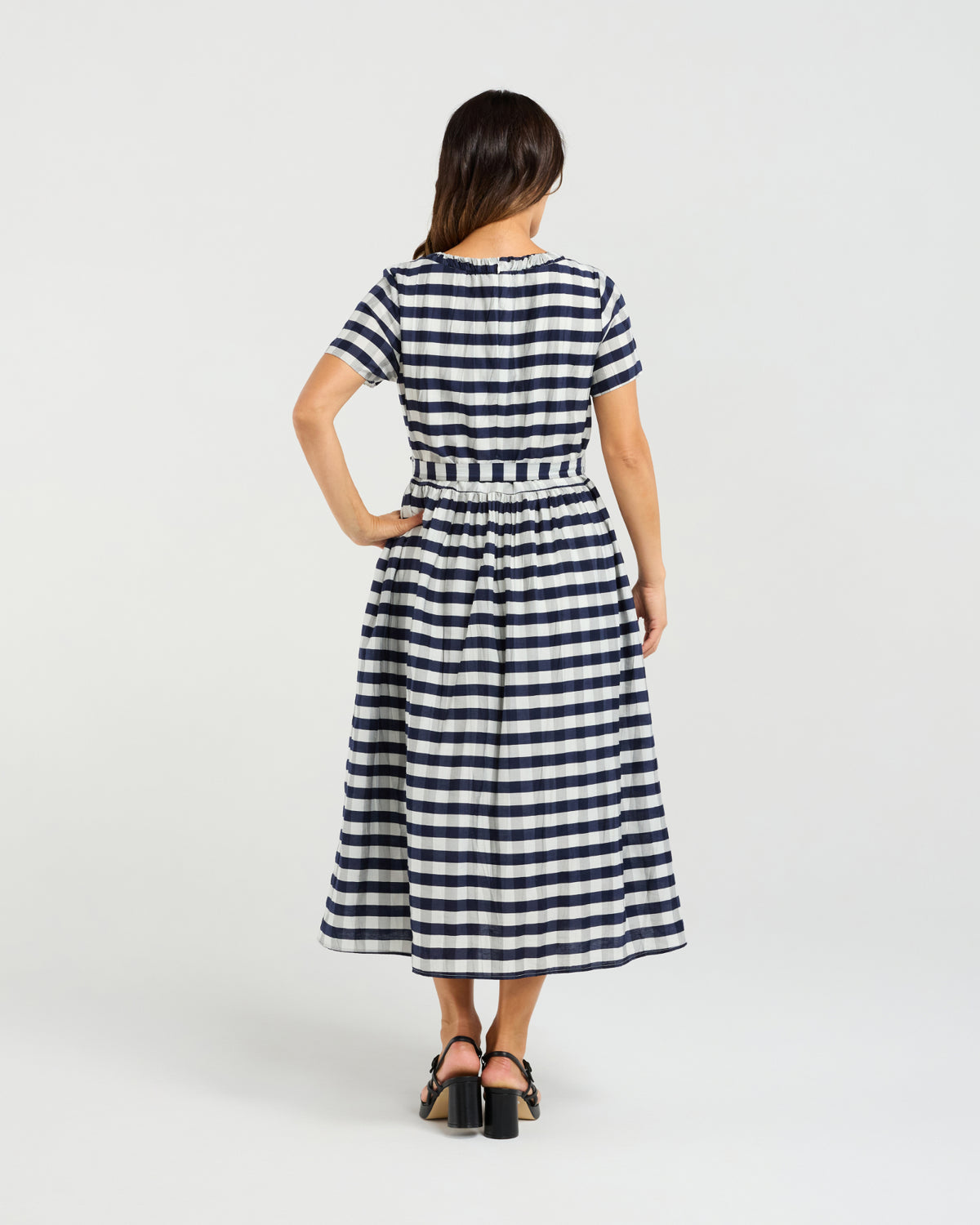 Scartlett Dress - Navy Check