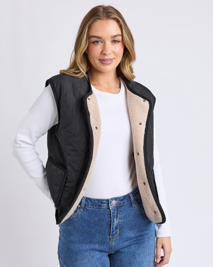 Alberta Quilted Vest | Black