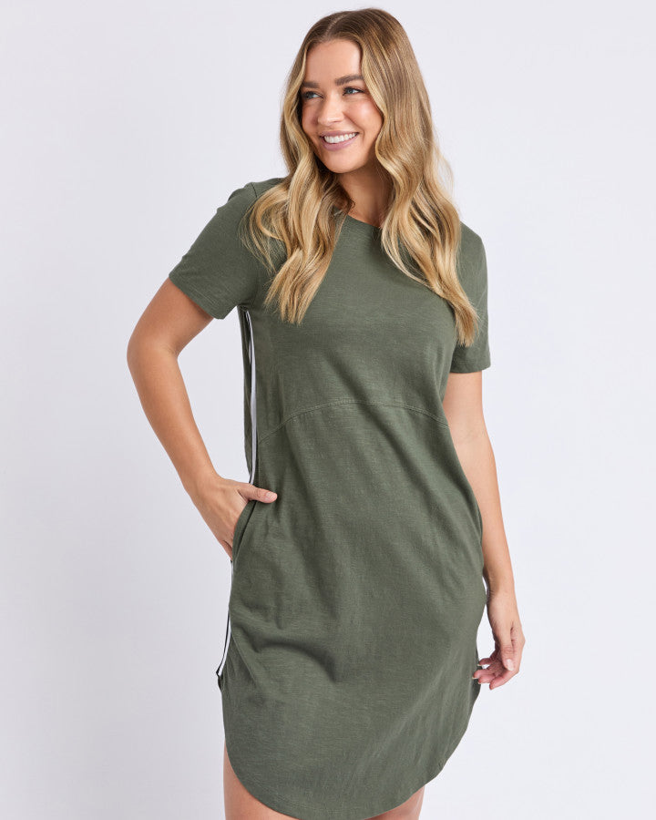 Bay Tape Dress - Khaki