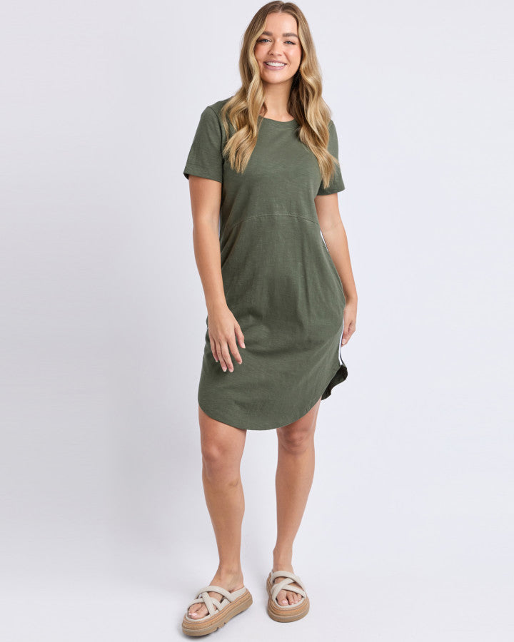 Bay Tape Dress - Khaki