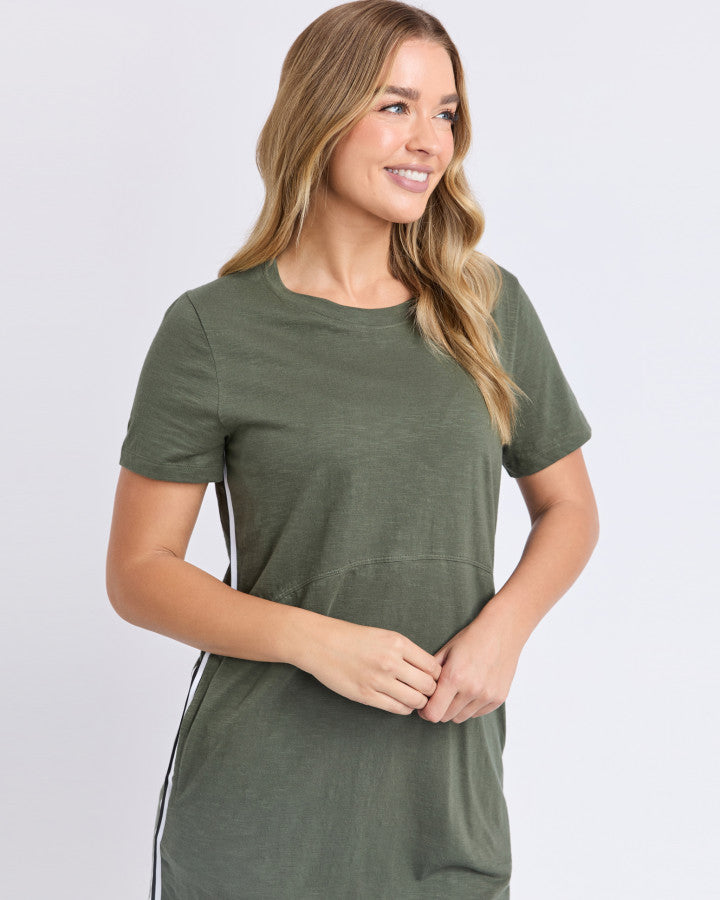 Bay Tape Dress - Khaki