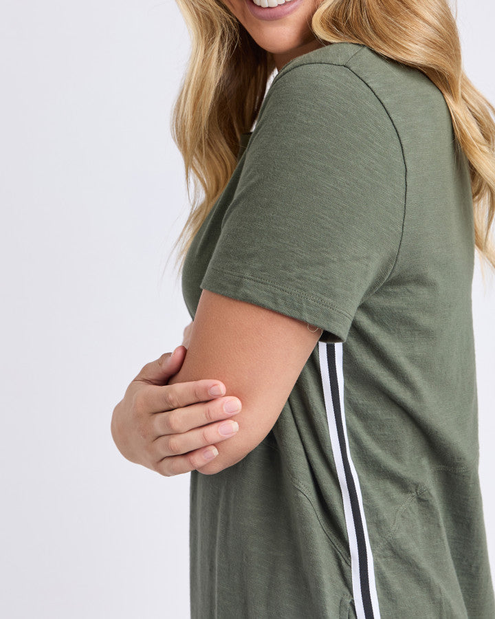 Bay Tape Dress - Khaki