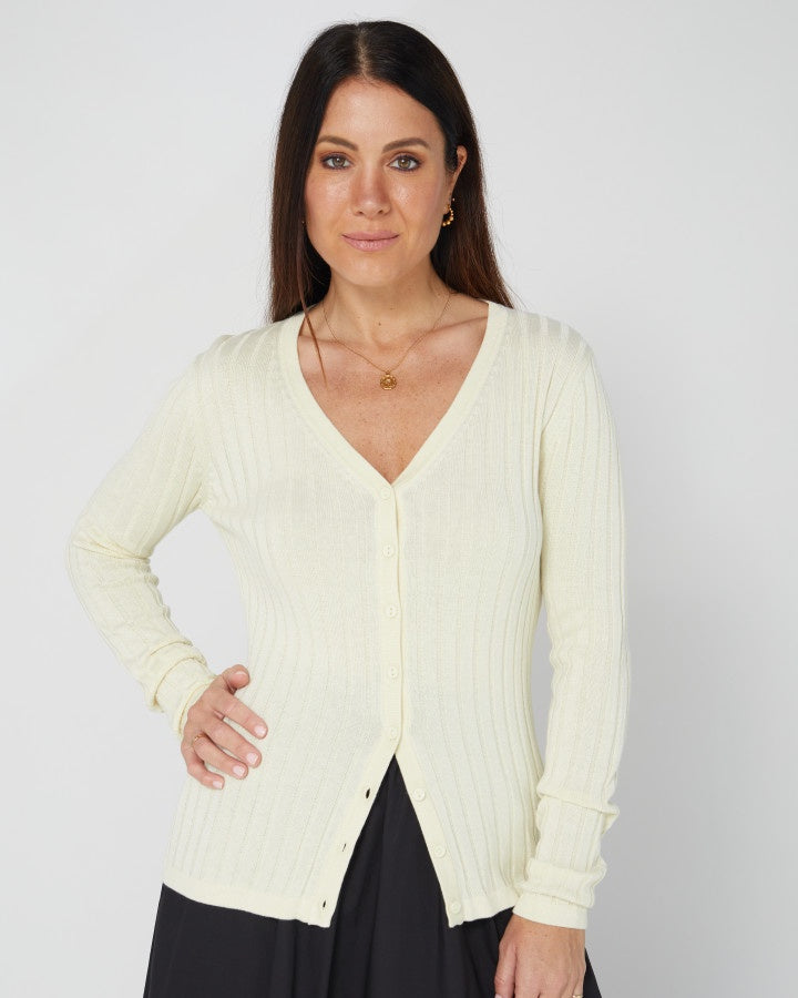 Beverly Cardi -  Antique White