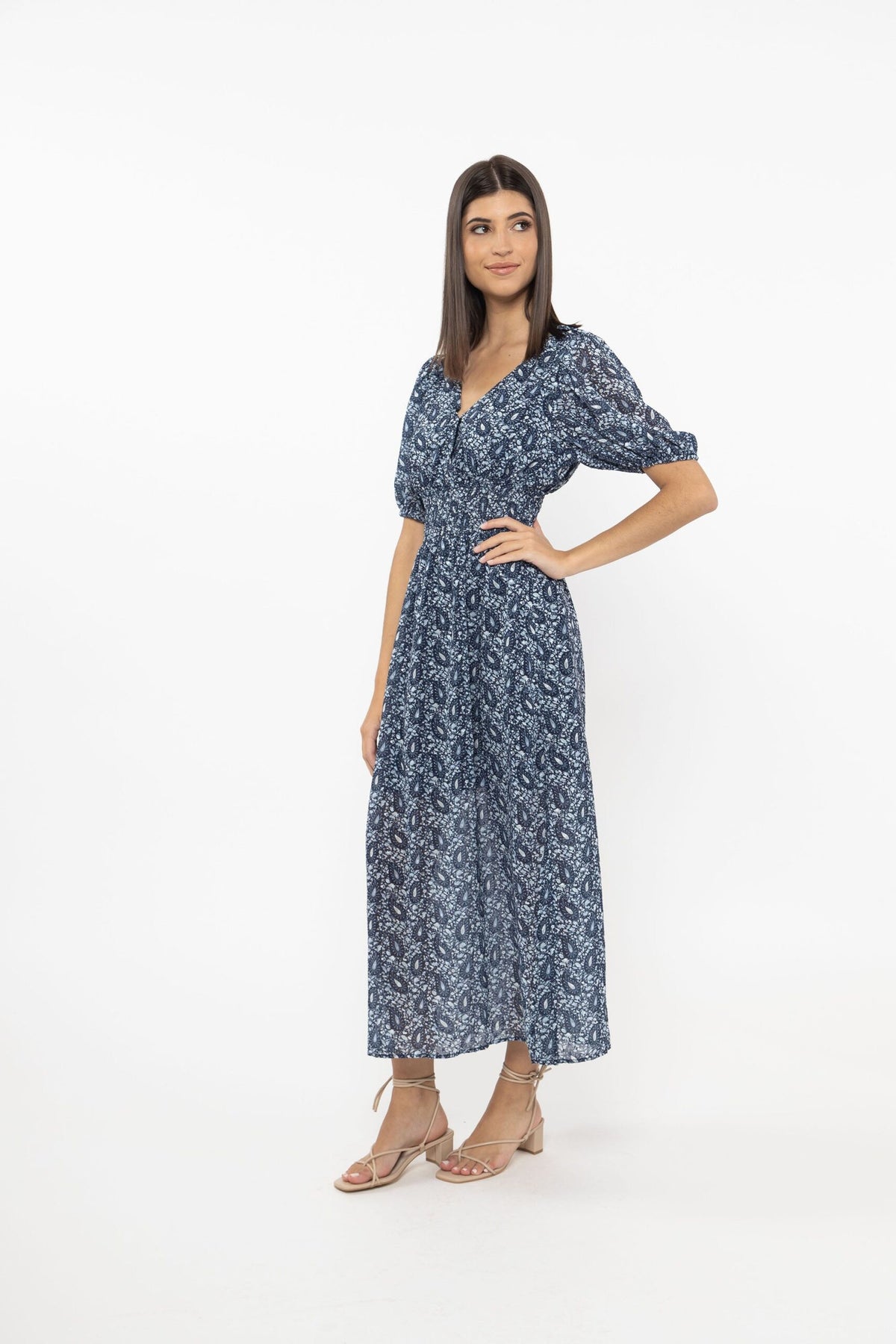 Skillful Midi Dress - Navy Love