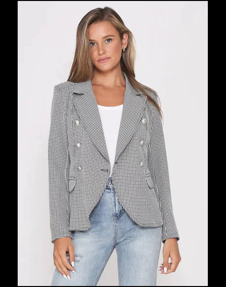 Hayden Blazer - Black/White Check