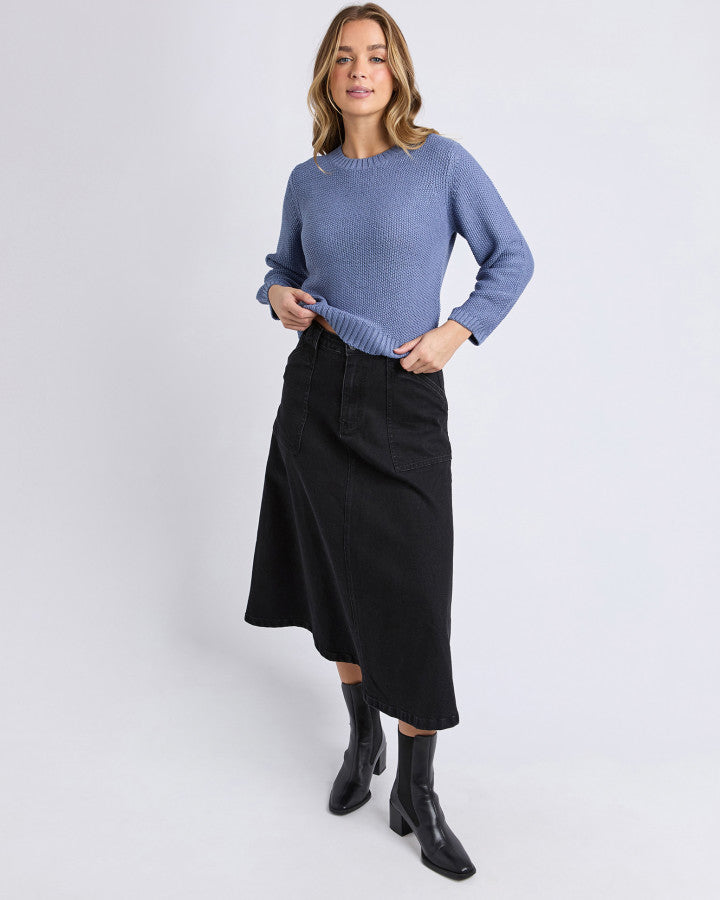 Blair Long Sleeve Knit | Denim Blue