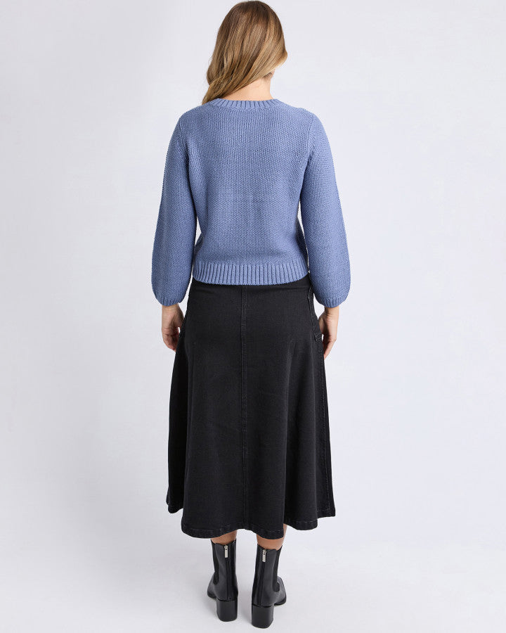 Blair Long Sleeve Knit | Denim Blue