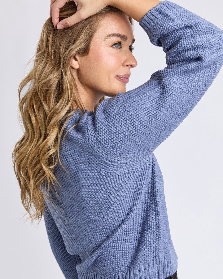 Blair Long Sleeve Knit | Denim Blue