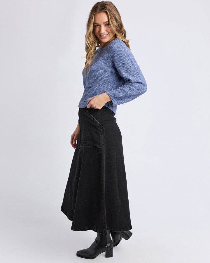 Blair Long Sleeve Knit | Denim Blue