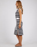 Bondi Dress - Black and White Stripe
