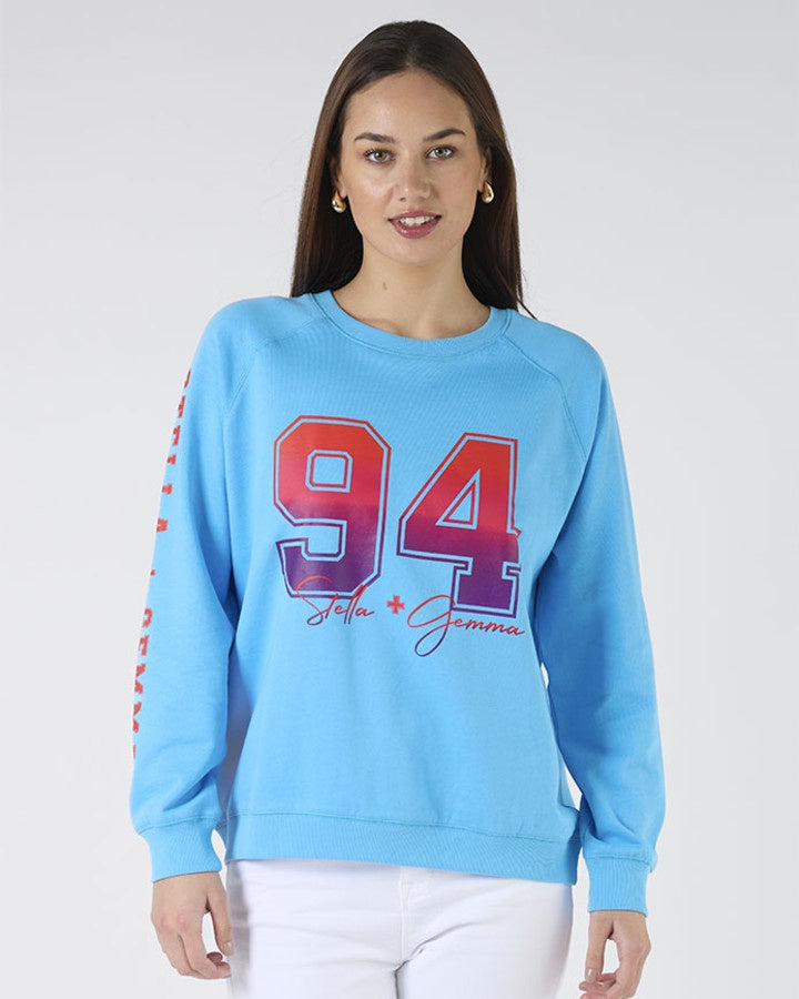 Classic Sweater - Sky Ombre Varsity