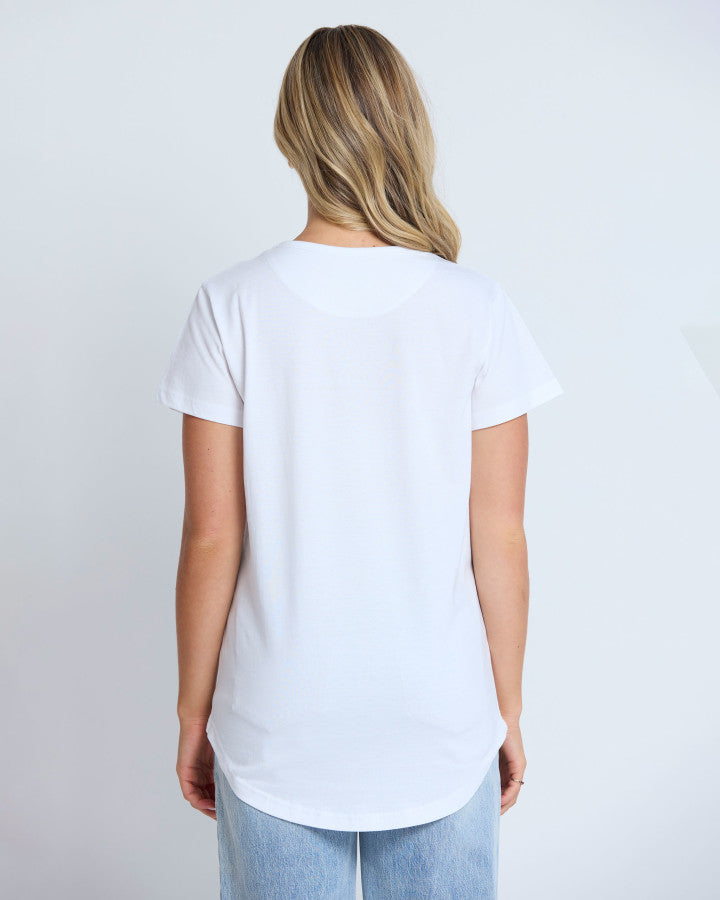 CLASSIC TEE - WHITE SUMMER LEOPARD BOW