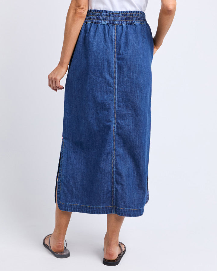 Clover Midi Denim Skirt
