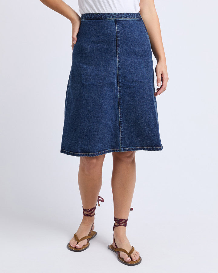 Copenhagen Skirt - Mid Blue Denim